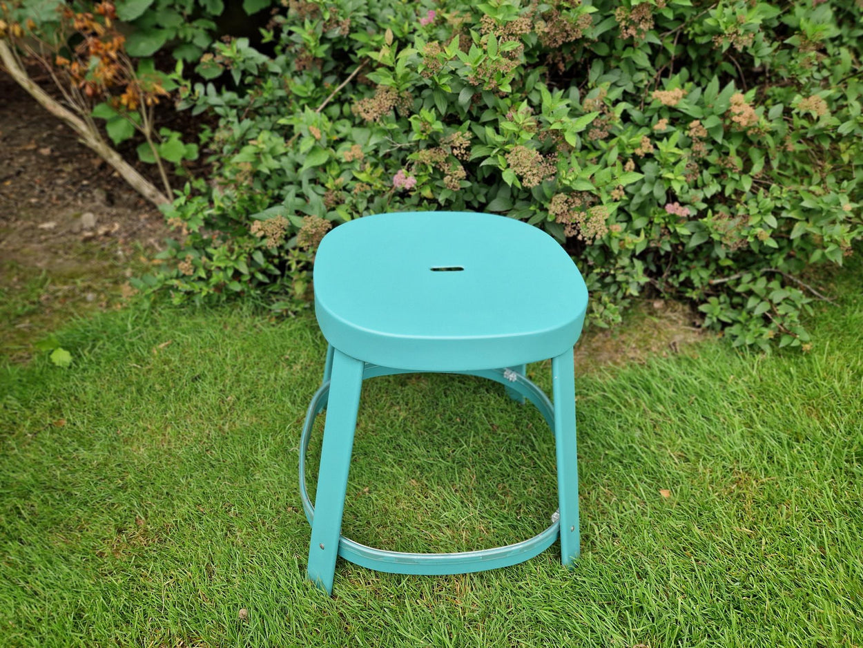 Thor stool/table met teak top - Ocean green