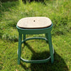 Thor stool/table met teak top - Ocean green