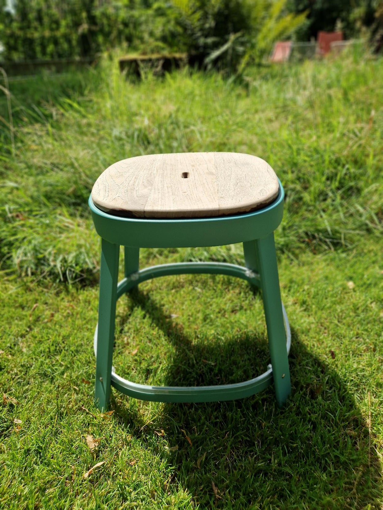 Thor stool/table met teak top - Ocean green