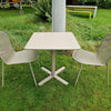 Set Darwin tafel 70x70 / Ronda X stoelen x2 - Taupe