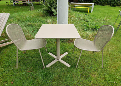 Set Darwin tafel 70x70 / Ronda X stoelen x2 - Taupe