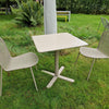 Set Darwin tafel 70x70 / Ronda X stoelen x2 - Taupe