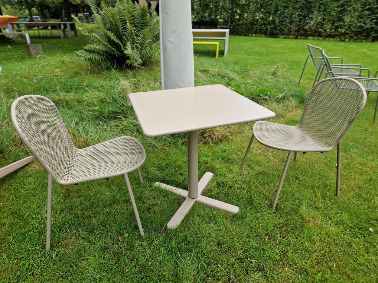 Set Darwin tafel 70x70 / Ronda X stoelen x2 - Taupe