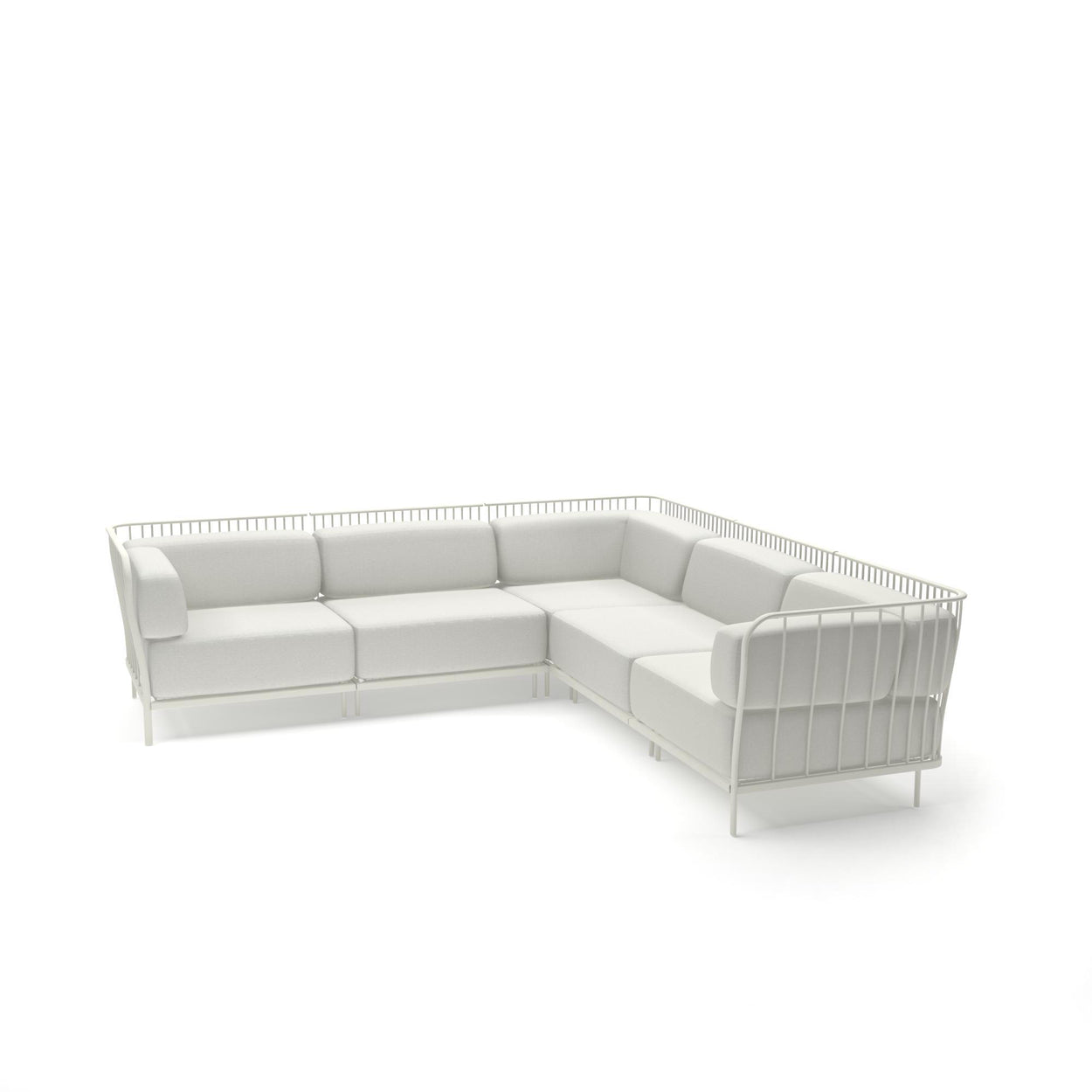 Set Cannolè 5-seater corner Sofa + Pouf module + Coffee table