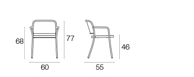 Café armchair / 2 stuks