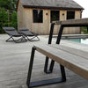 Set Fizz Table 240cm + 4x Aero chair + Pond bench + Light My Table - Black