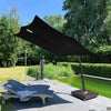 Spectra zwevende parasol 3 m - Black/Black + cover + parasolvoet