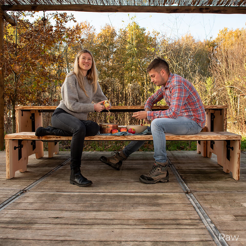 Set Forestry Table + Forestry Bench + Thor chair 4x