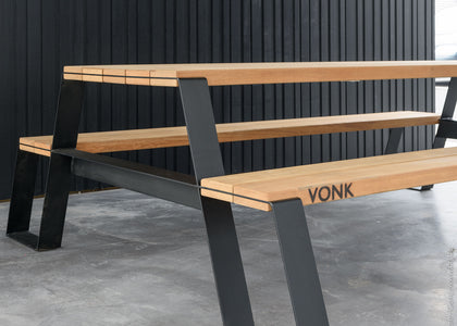 Fuse Picknick Table 180cm - Zwart