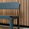 Bended Bench with backrest